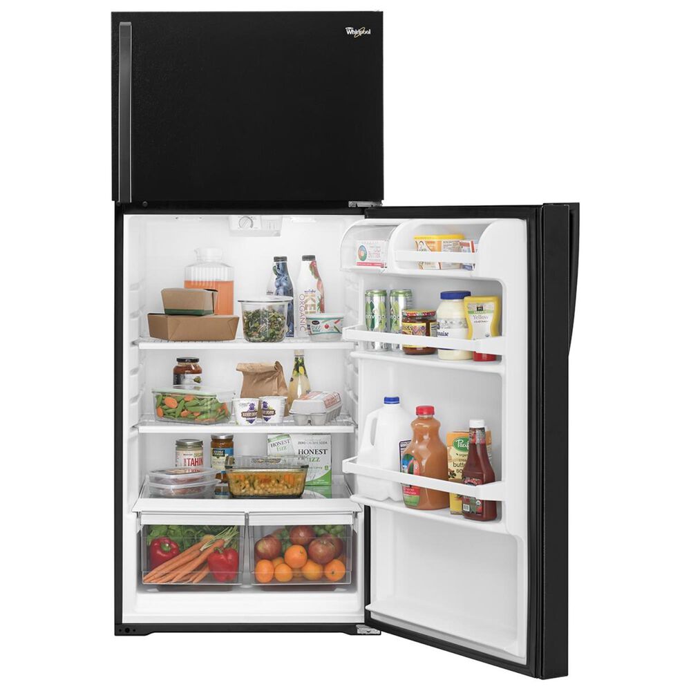 Whirlpool 14.3 Cu. Ft. Top Freezer Refrigerator in Black, , large