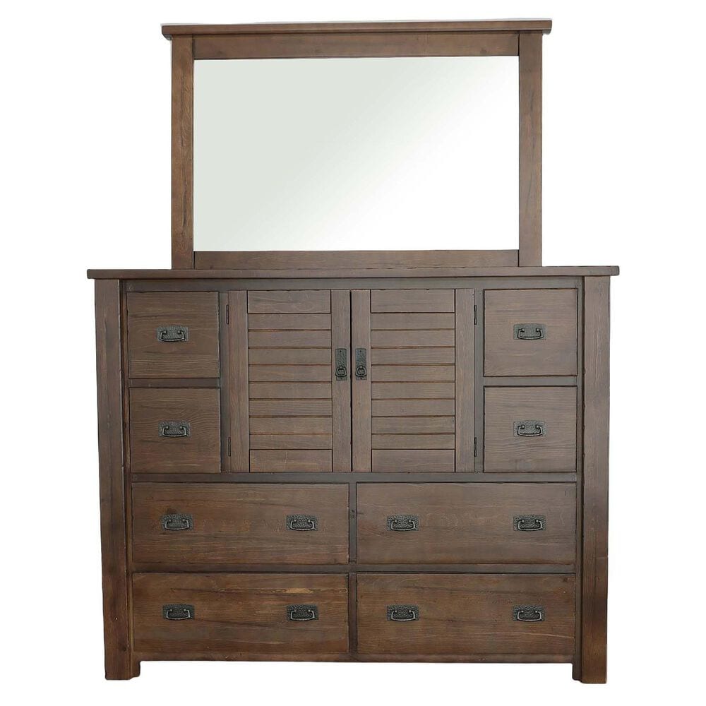 Tiddal Home Trestlewood 3-Piece Queen Bedroom Set in Mesquite Pine, , large