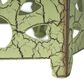 Hearth and Haven Galore 14" Outdoor Hexagon Metal Side Table with Sunburst Cut Out Design in Green, , large