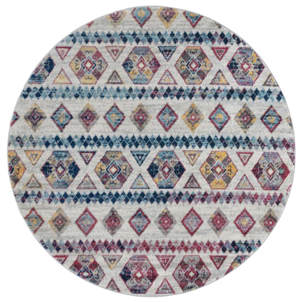Amer Rugs Alexandria 6&#39;7&quot; Round Multicolor Area Rug, , large