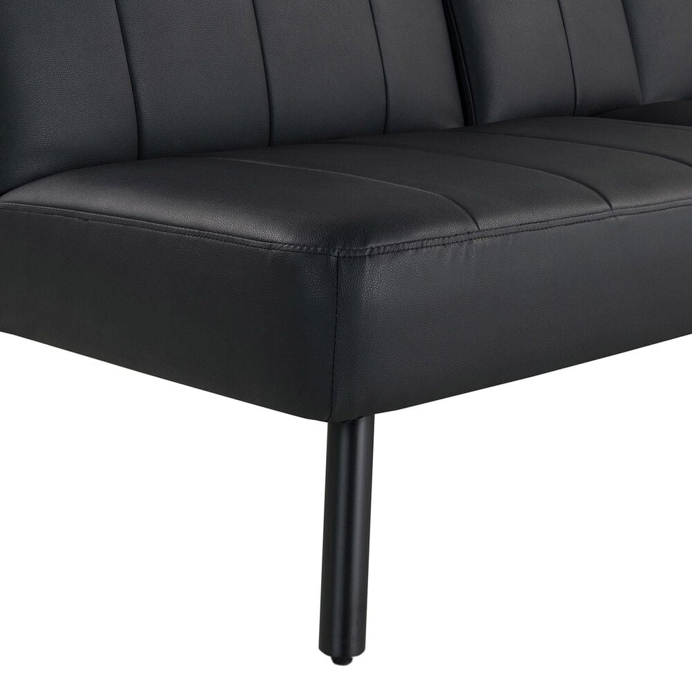 Lifestyle Solutions Cotez Convertible Sofa in Black, , large