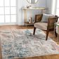 Surya Carlisle 5"3" x 7"9" Pale Blue, Dusty Pink, Medium Brown, Cream and Charcoal Area Rug, , large