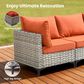 HOMLUX 8-Piece Outdoor Modular Sofa Conversation Set in Orange, , large