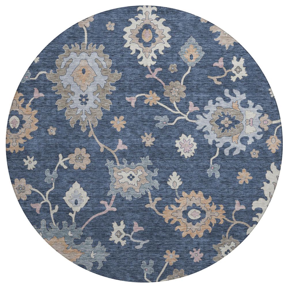 Dalyn Rug Company Hatay HY4 8" Round Navy Area Rug, , large