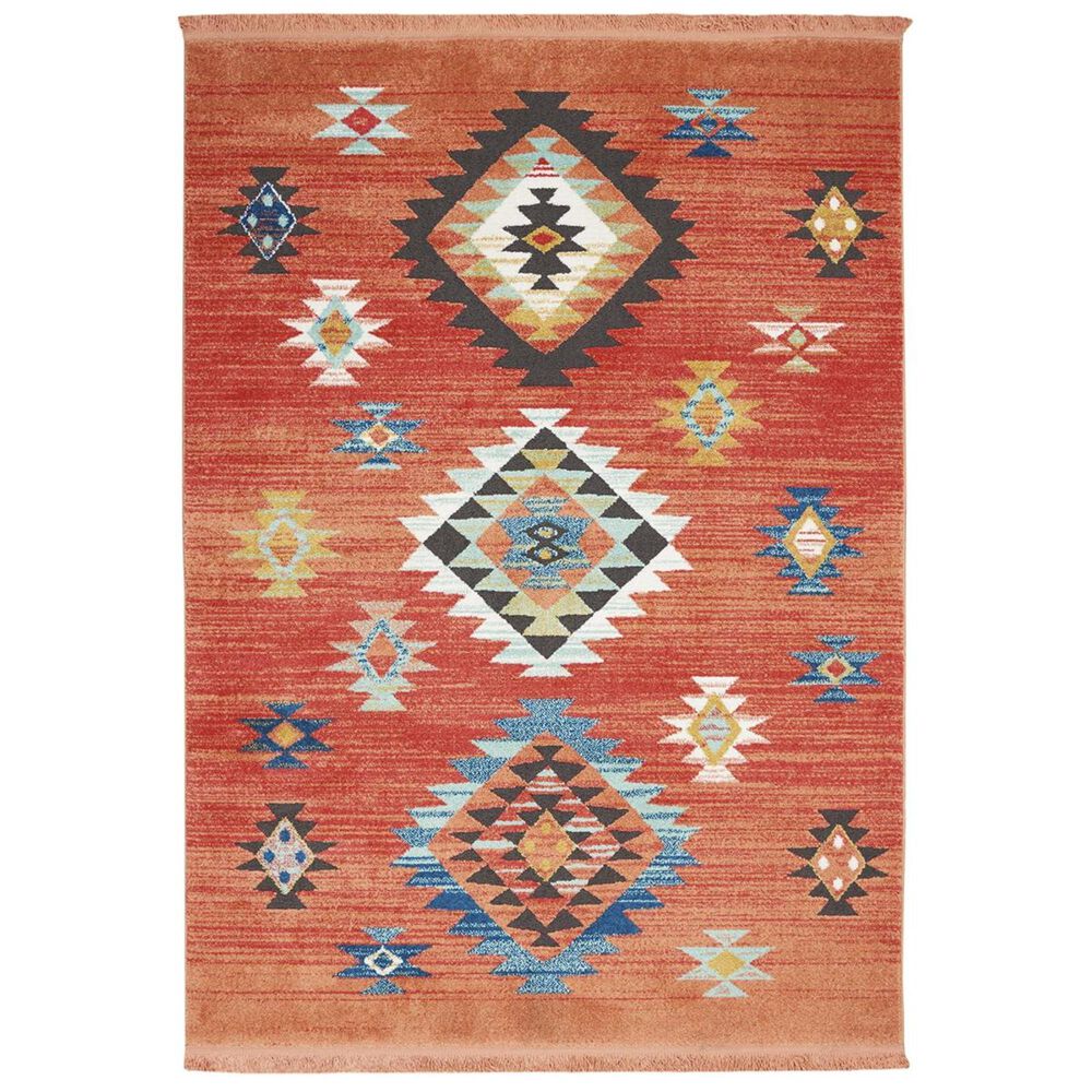 Nourison Navajo NAV07 6"7" x 9"7" Red Area Rug, , large
