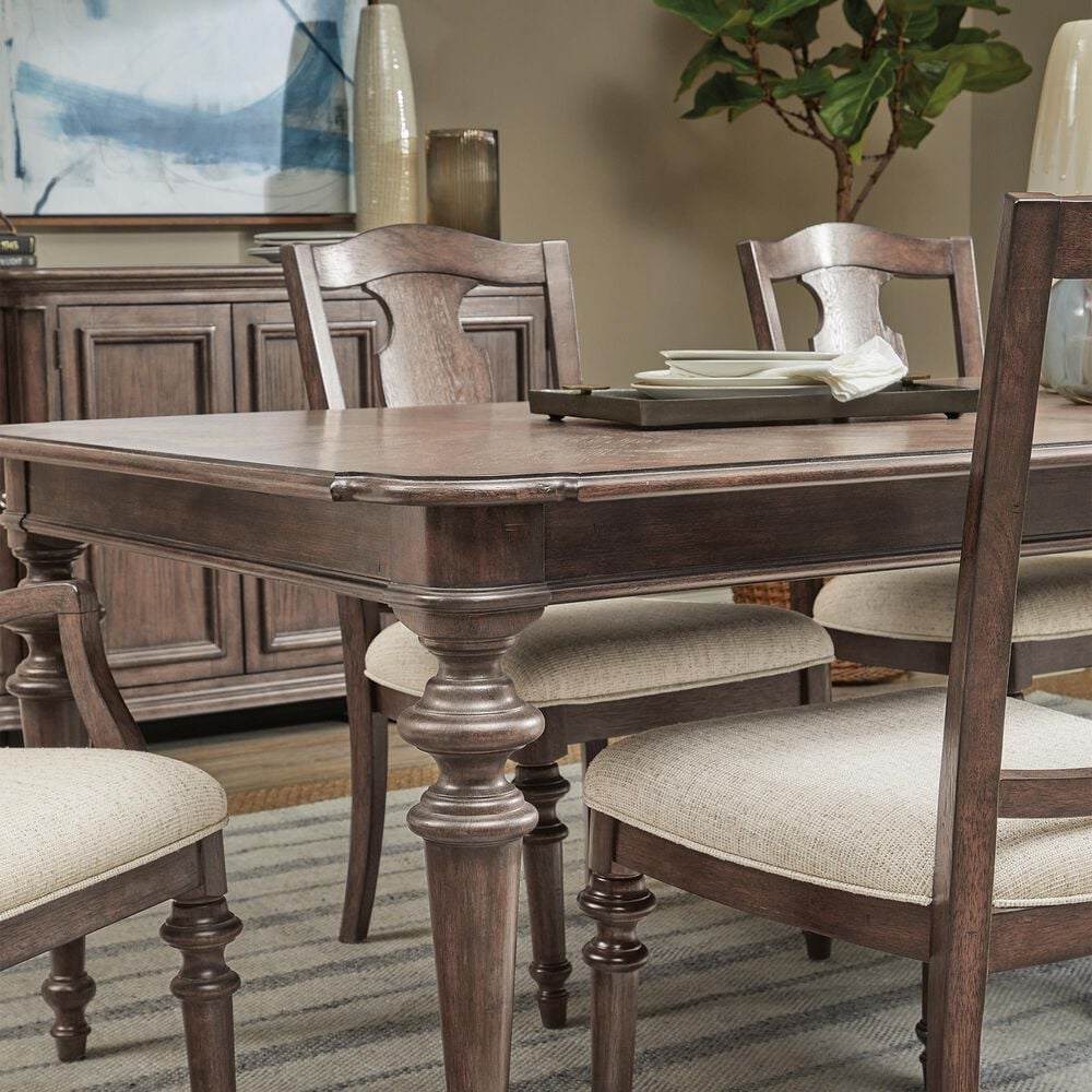 Chapel Hill Saddle Creek 7-Piece Rectangular Dining Set in Timber Brown, , large