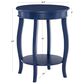 Linon Home Decor Aura Round Side Table in Navy Blue, , large