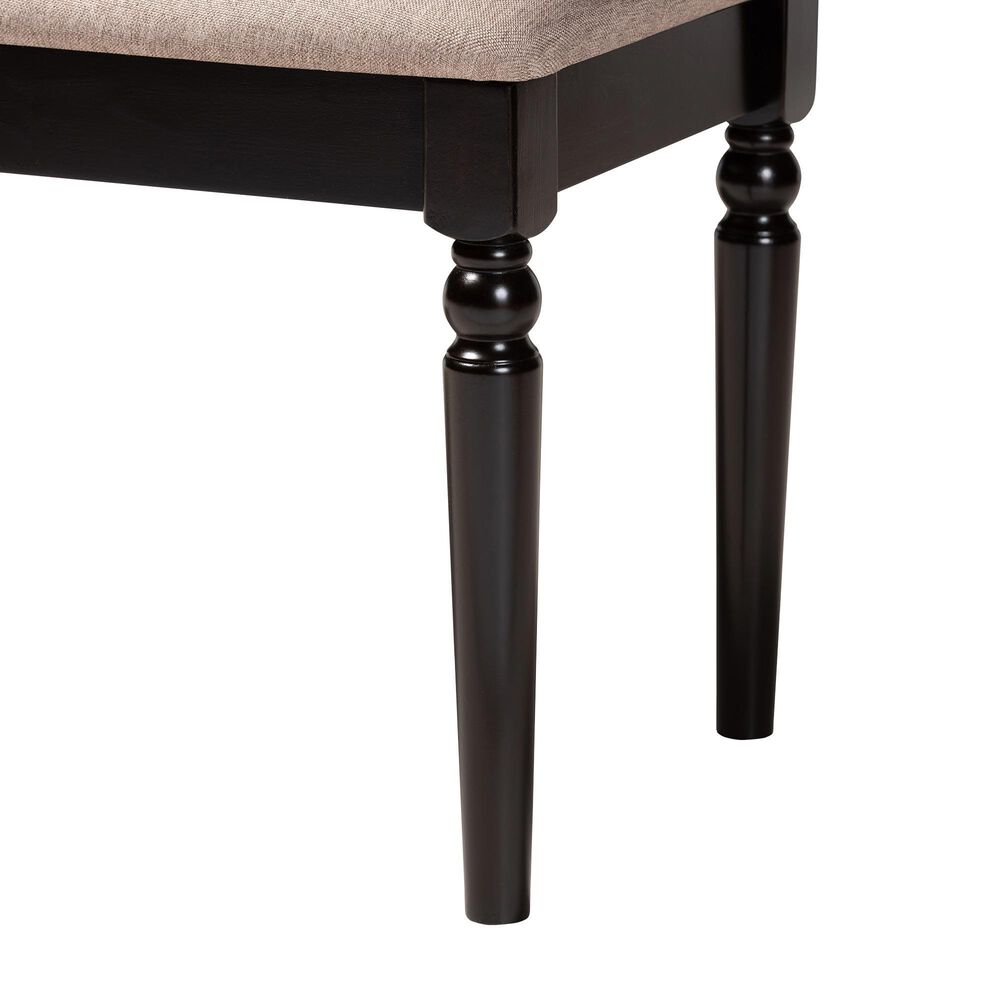 Baxton Studio Giovanni Dining Bench in Dark Brown, , large