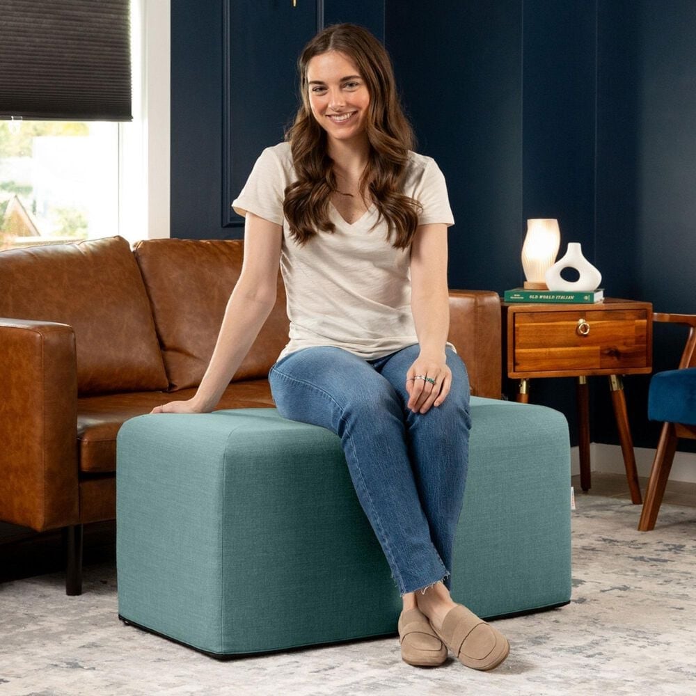 Jaxx Monroe Large Ottoman in Lagoon, , large
