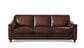 Hydeline Belfast Stationary Leather Sofa in Caramel Brown, , large