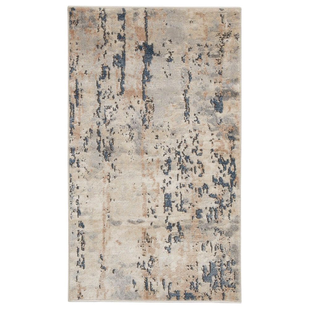 Nourison Quarry QUA01 2"2" x 3"9" Beige and Grey Area Rug, , large