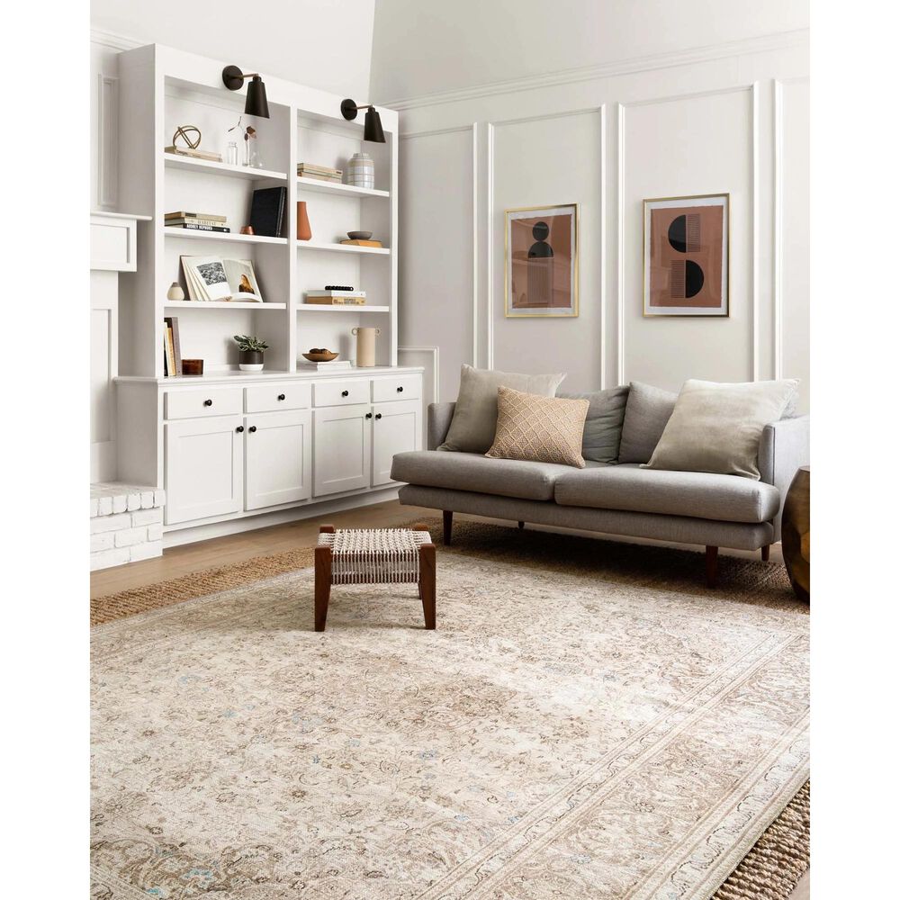 Loloi Loren LQ-03 3&#39;6&quot; x 5&#39;6&quot; Sand and Taupe Area Rug, , large