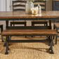 A-America Stone Creek Dining Bench in Chicory and Slate Black , , large