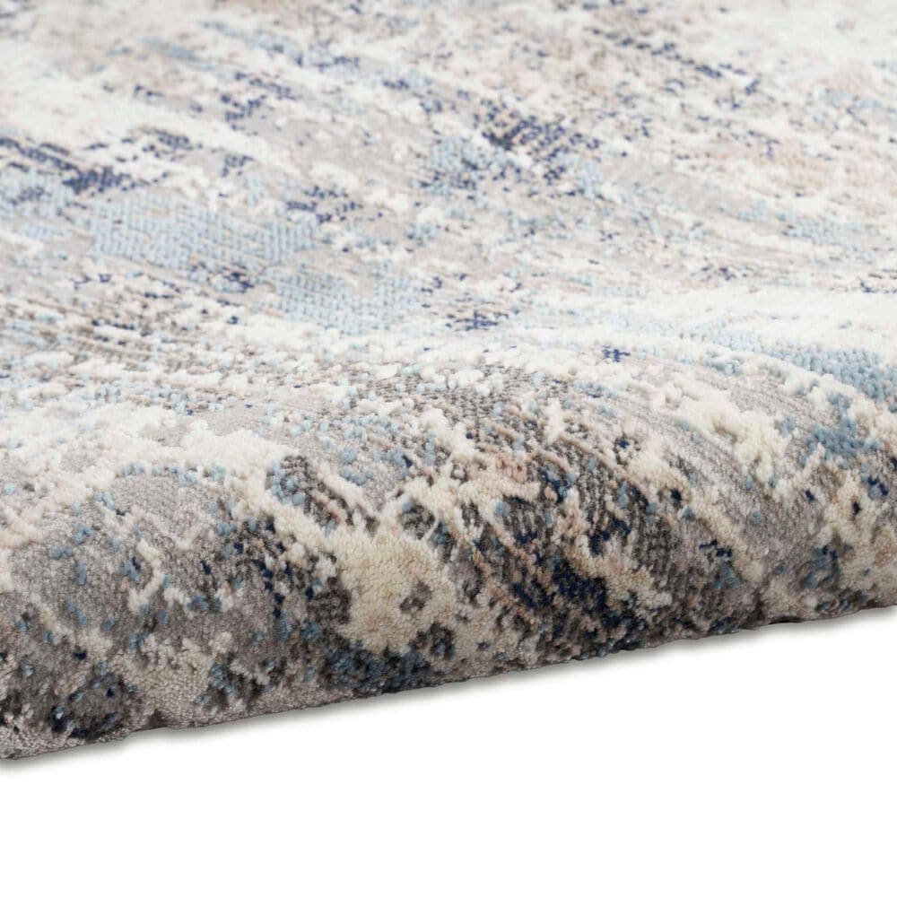 Nourison Infinity IFN04 4&#39; x 6&#39; Ivory, Grey and Blue Area Rug, , large
