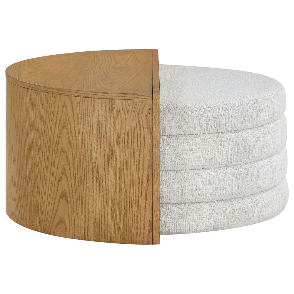 Crystal City Florence Nesting Cocktail Table with Castered Ottoman in Sand, , large