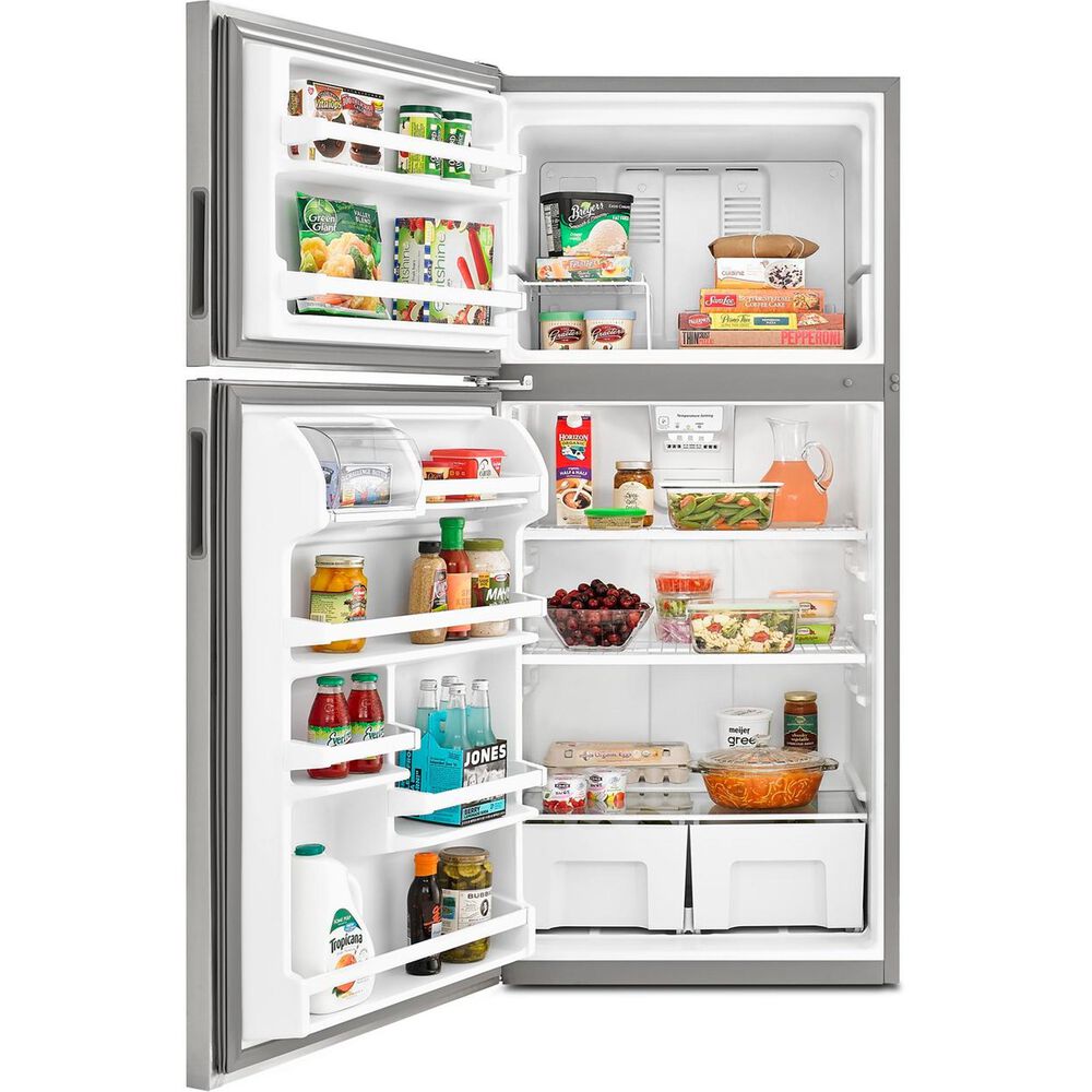 Amana 18 Cu. Ft. 30&quot; Wide Top-Freezer Refrigerator with Garden Fresh Crisper Bins in White, , large