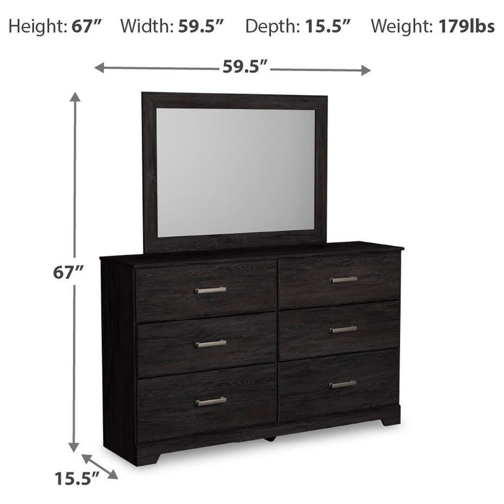 Ashley Belachime 5 Piece Queen Panel Bedroom Set in Dark Charcoal, , large