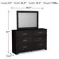 Ashley Belachime 5 Piece Queen Panel Bedroom Set in Dark Charcoal, , large