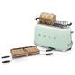 SMEG 4-Slice Retro Style Toaster in Pastel Green and Stainless Steel, , large