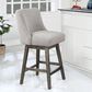 Valor Living Granville Swivel Counter Stool with Wheat Upholstered in Grey, , large