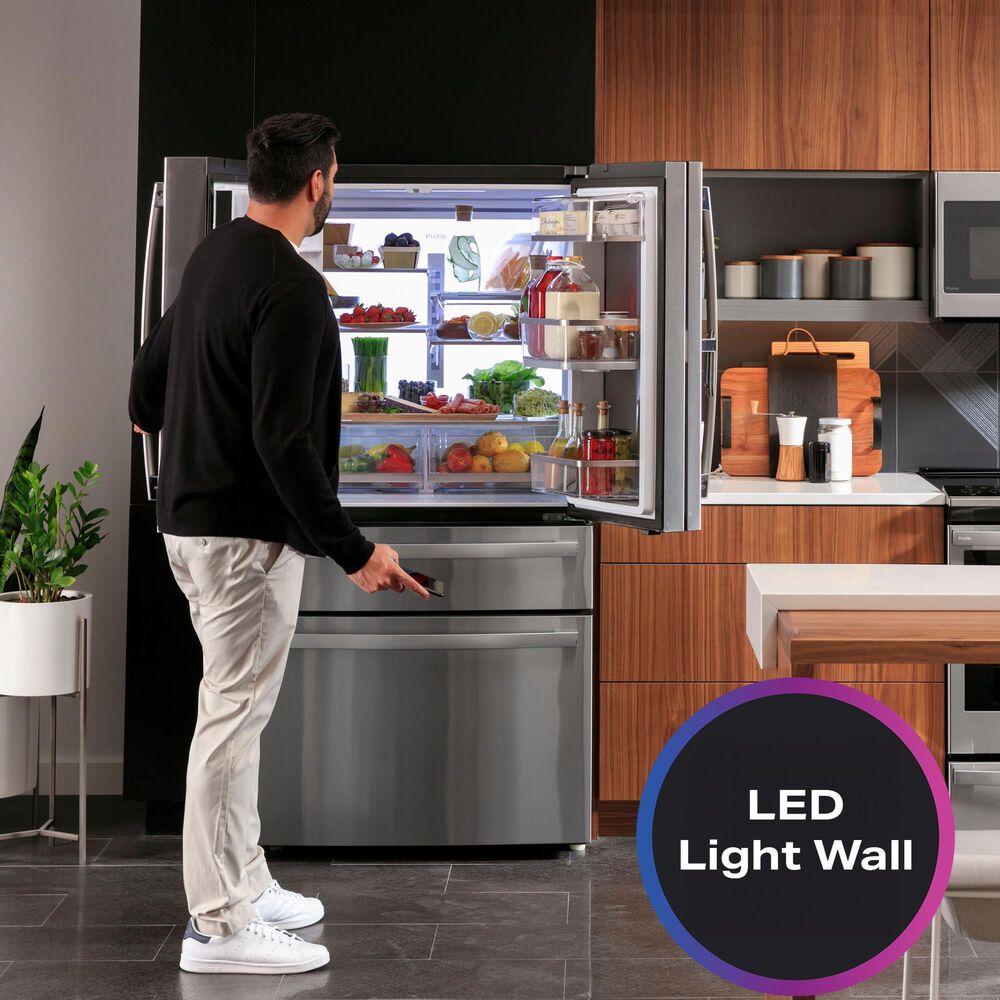 GE Appliances 22.4 Cu. Ft. 4-Door French-Door Refrigerator with Door In Door in Fingerprint Resistant Stainless, , large