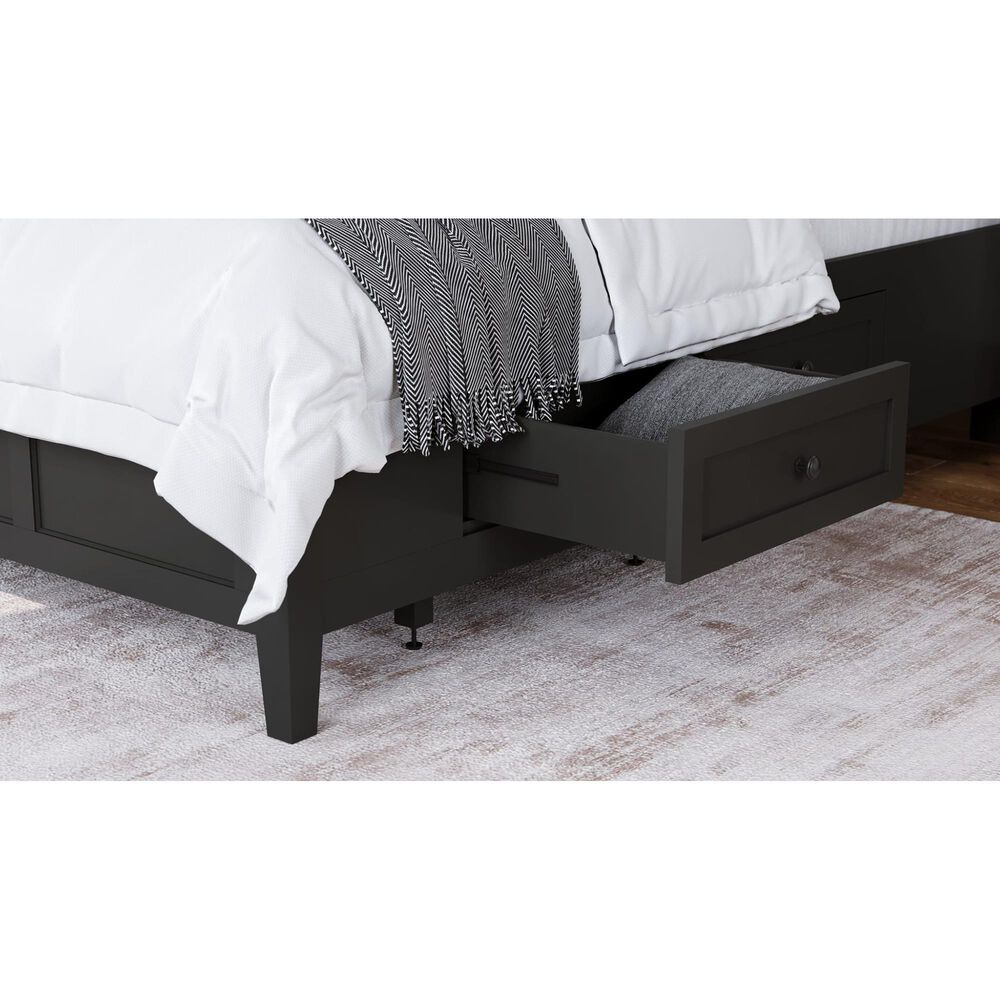 Urban Home Grace Eastern King Storage Bed in Raven Black, , large