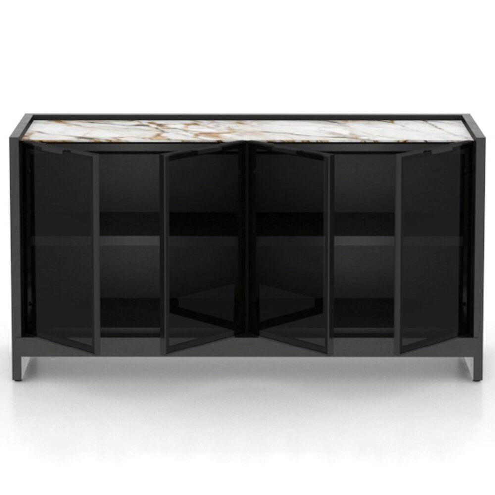 Declan Dining 4-Door Buffet in Cognac Peppercorn Washed and Shell, , large