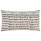 Rizzy Home 14" x 26" Dots Polyester Filled Lumbar Pillow in Natural and Deep Dark Blue, , large