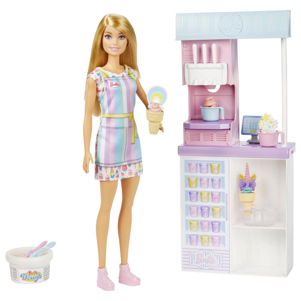 Barbie Ice Cream Shop Playset, , large