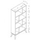 Global Movement 8-Shelf Bookcase in Distressed Grey and Black, , large