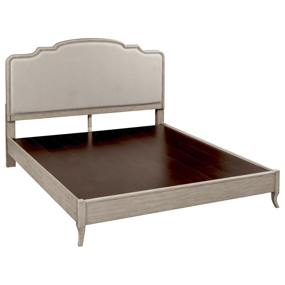 Riva Ridge Provence Queen Platform Bed in Linen with USB Ports, , large