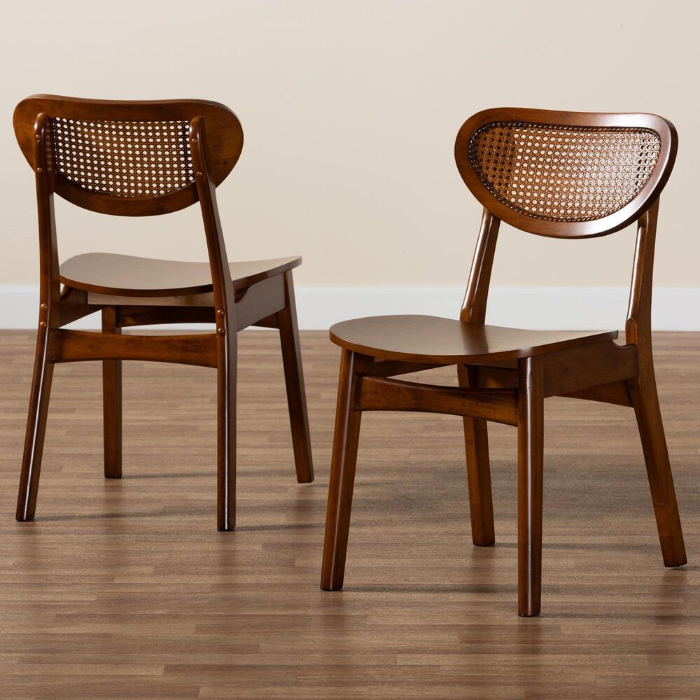 Baxton Studio Hesper Side Chair in Walnut Brown (Set of 2), , large
