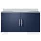 Lexora Home Geneva 36" Single Bathroom Vanity in Navy Blue with 2 cm White Quartz Top and Rectangular Sink, , large
