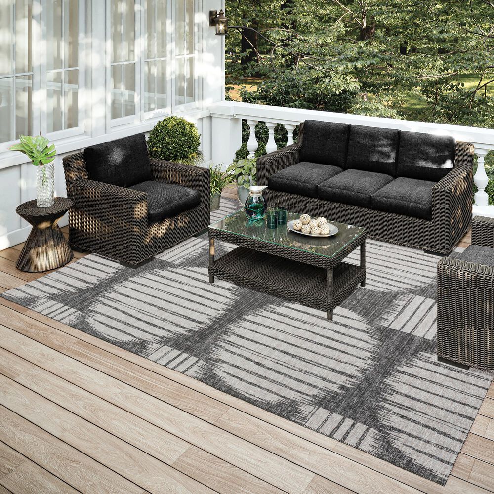 Dalyn Rug Company Sedona Geometric 6&#39; x 9&#39; Midnight Indoor/Outdoor Area Rug, , large