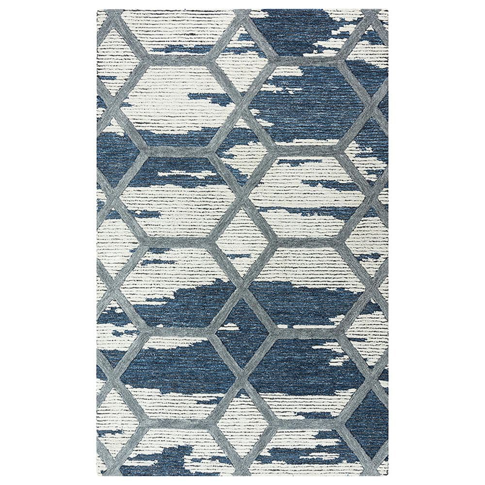 RIZZY Haven 7"6" x 9"6" Blue Area Rug, , large