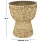 Maple and Jade Seagrass Handmade Woven End Table in Natural Brown, , large