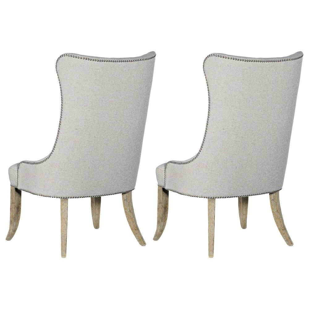 Hooker Furniture Castella Tufted Side Chair with Natural Tan Cushion in Antique Slate &#40;Set of 2&#41;, , large
