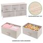 mDesign 5-Drawer Wide Dresser with Fabric Drawers in Linen, , large