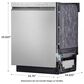 LG 24" Built-In Dishwasher with 3rd Rack in PrintProof Stainless Steel, , large