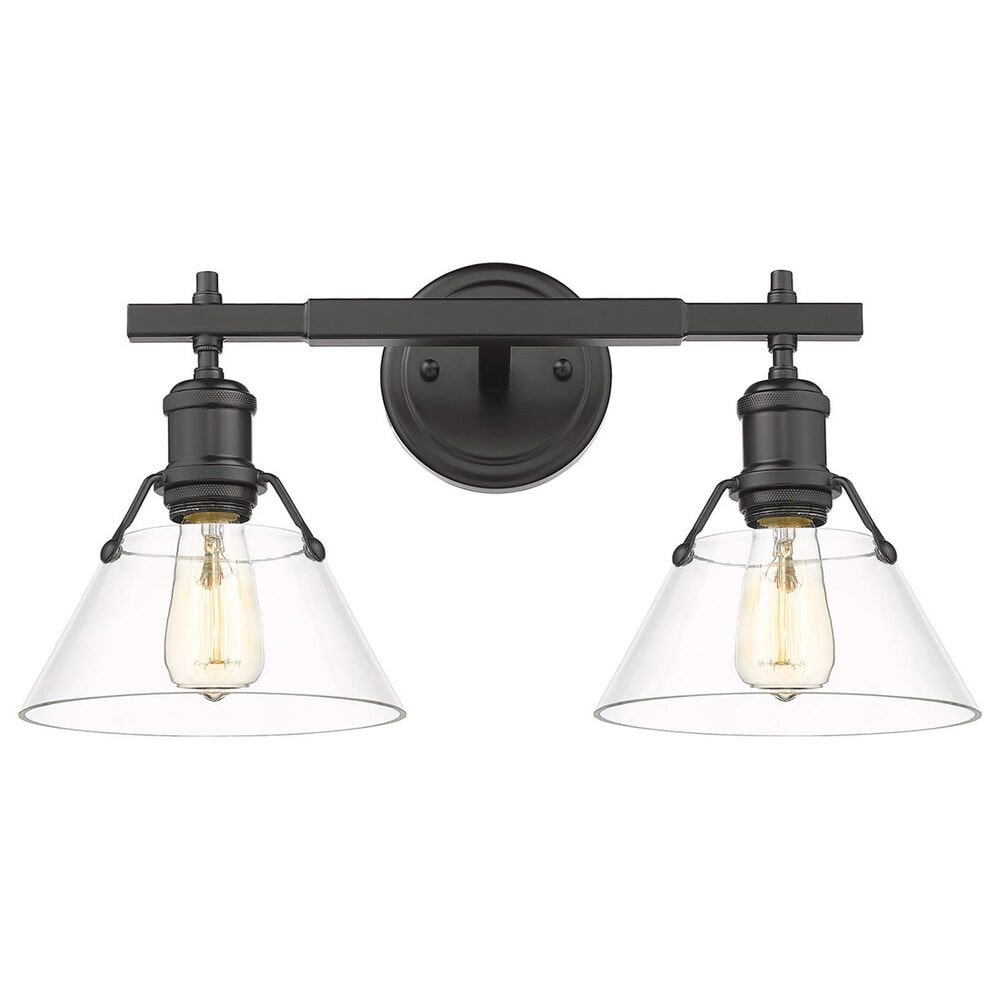 Golden Lighting Orwell 2-Light Bath Vanity in Matte Black, , large