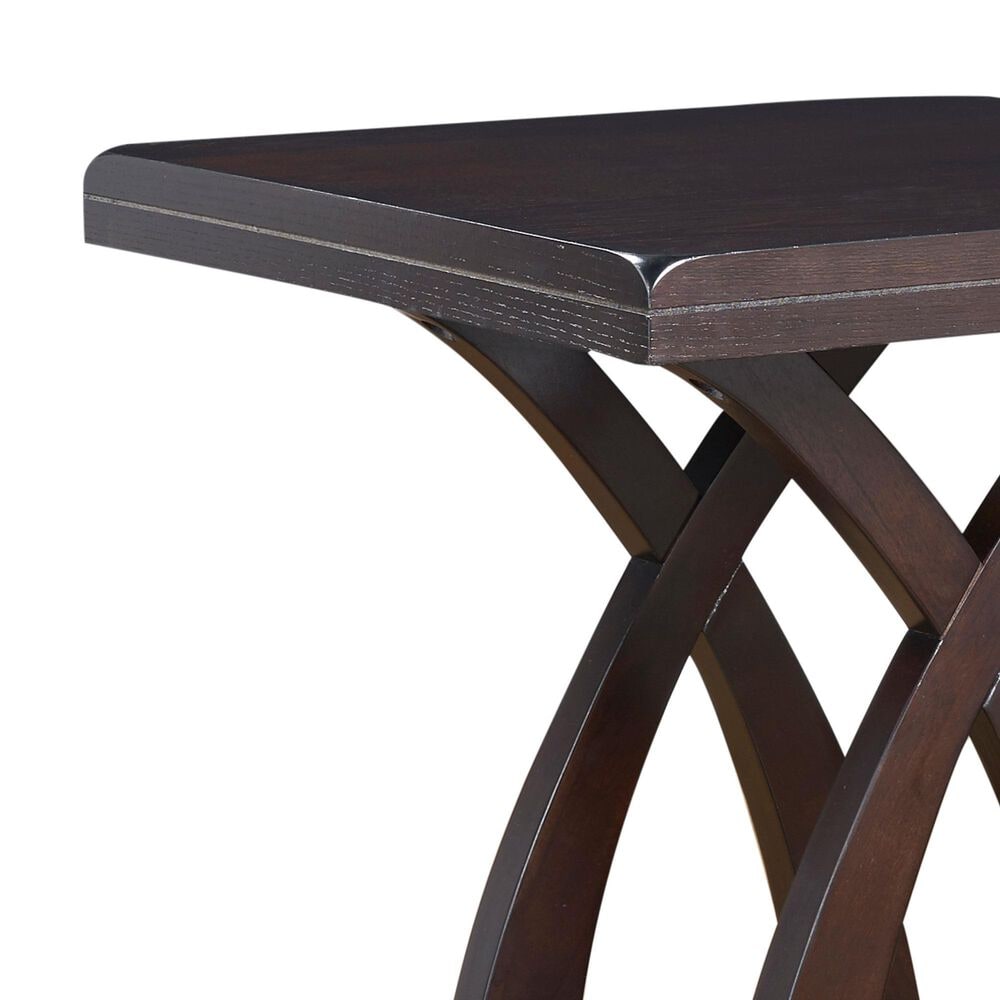 Steve Silver Furniture Jocelyn End Table in Espresso Cherry, , large