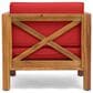 Hearth and Haven Brava Outdoor Club Chair with Cross-Back Design in Red, , large