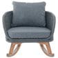Hearth and Haven Outdoor Rocking Chair with Wooden Frame in Gray, , large