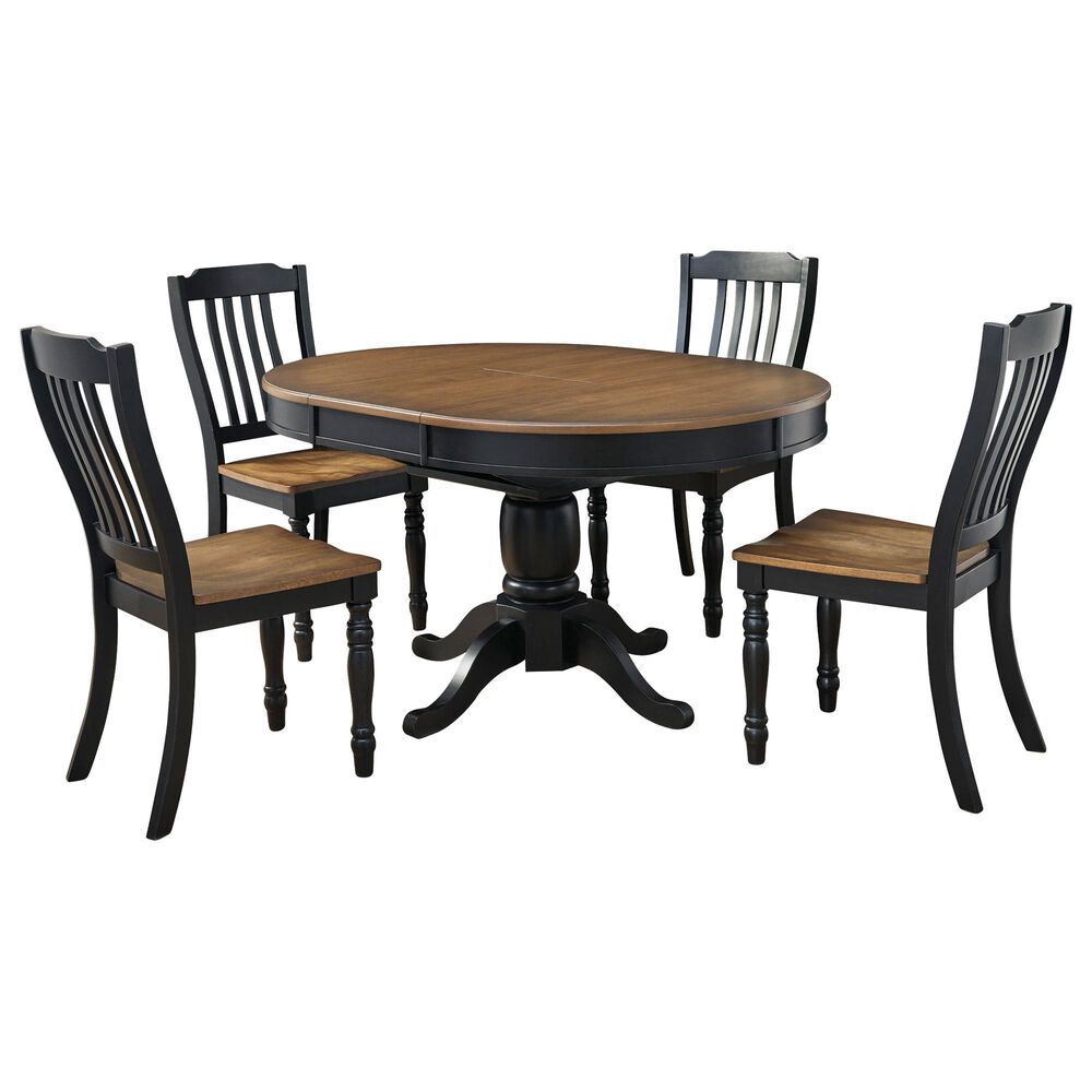 Ashley Clorazi 5-Piece Oval Dining Set in Black and Brown, , large