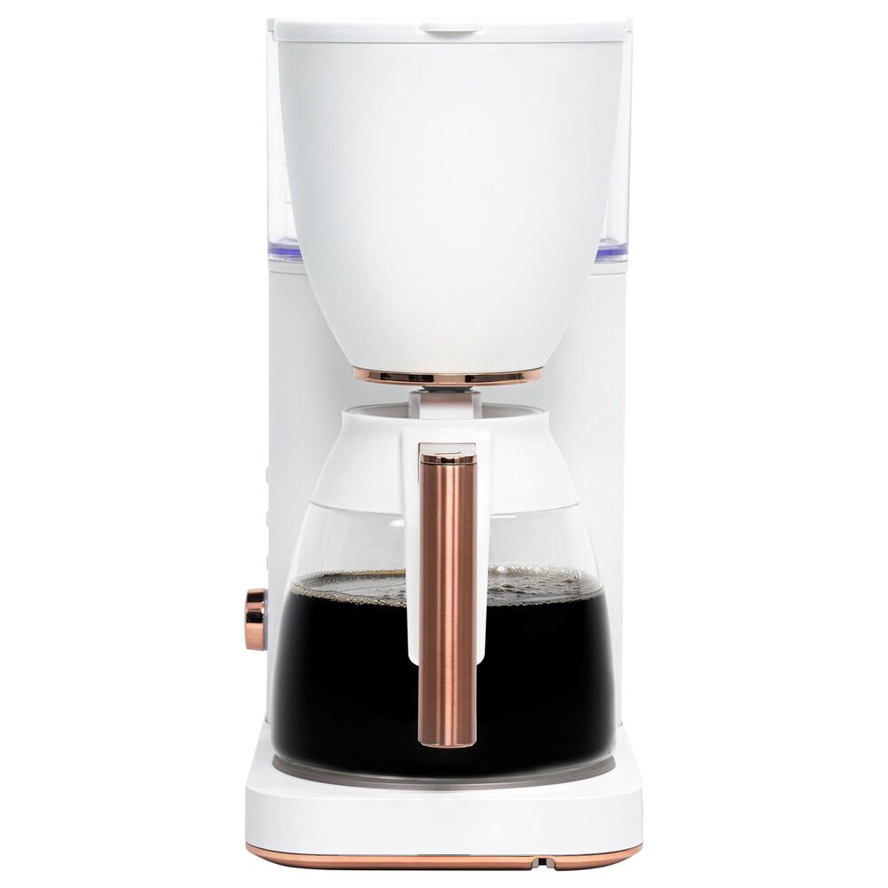 Cafe Specialty Drip Coffee Maker with Glass Carafe in Matte White, , large