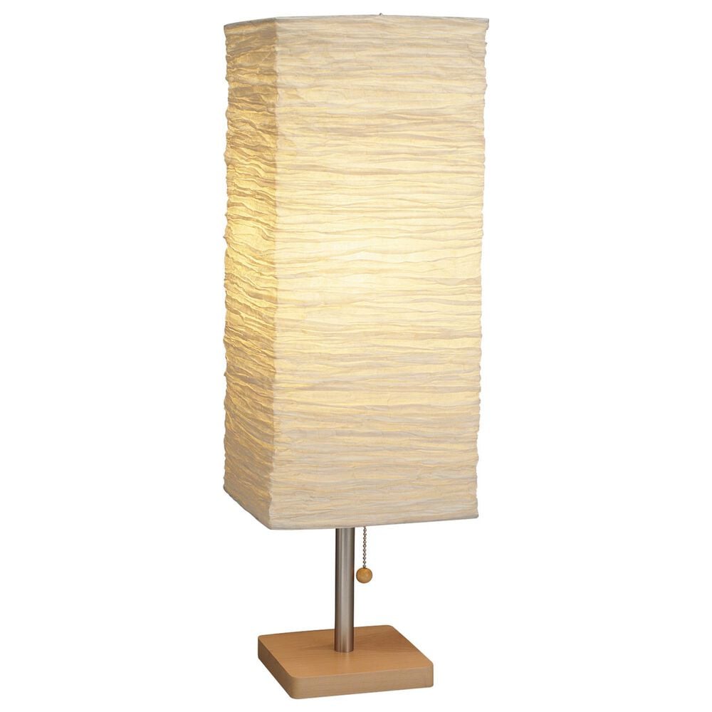 Adesso Dune Table Lamp in Natural and Brushed Steel, , large