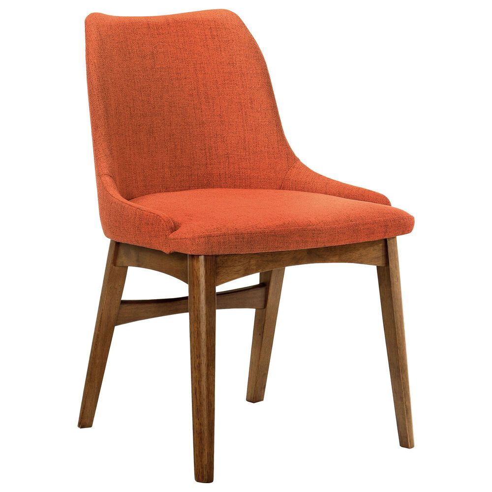 Blue River Westmont and Azalea 5-Piece Dining Set with Orange Cushion in Walnut, , large