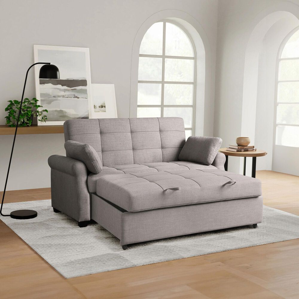 Lifestyle Solutions Hampton Queen Convertible Sofa in Steel, , large