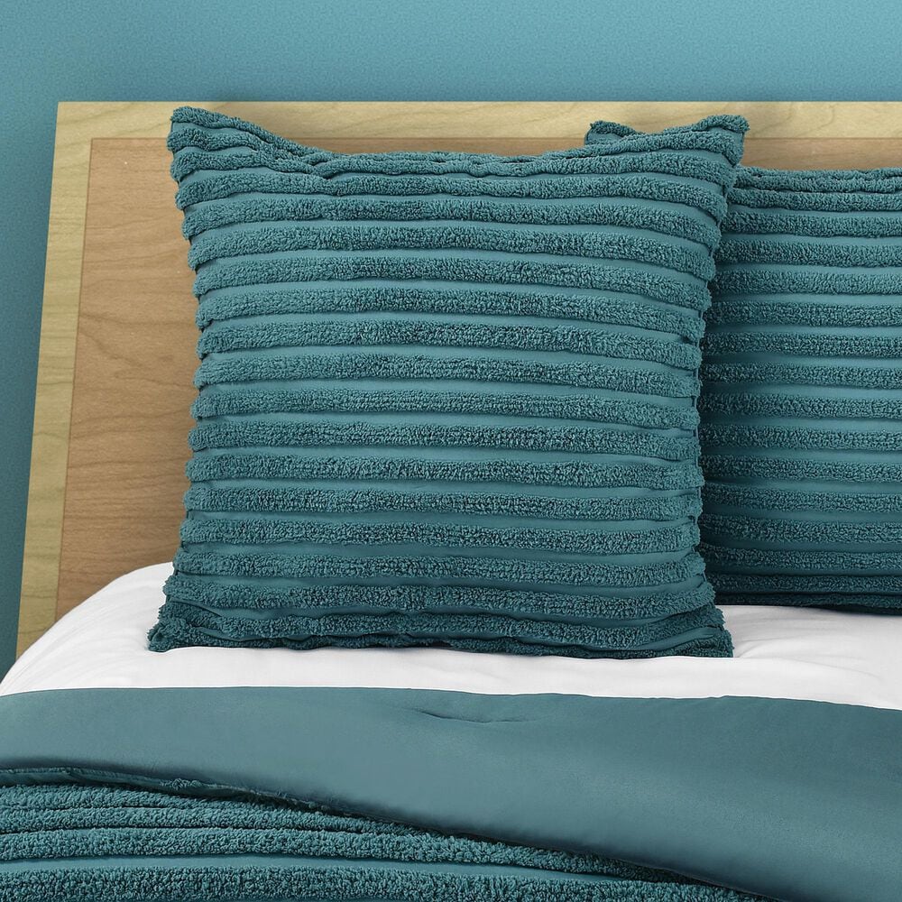 J. Queen New York Darby 26&quot; Square Euro Pillow Sham in Teal, , large