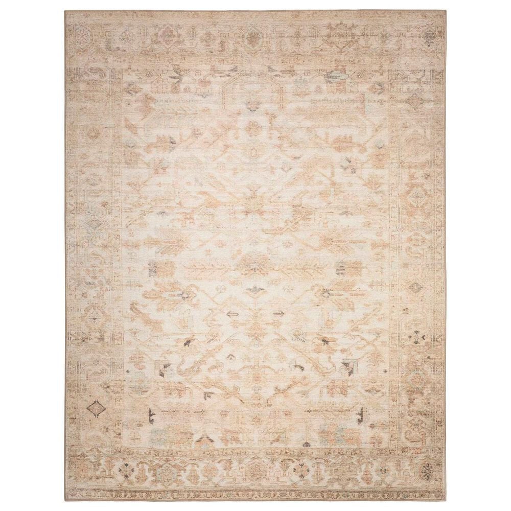 Nourison Vintage Washables Beige 7"10" x 9"10" Area Rug, , large